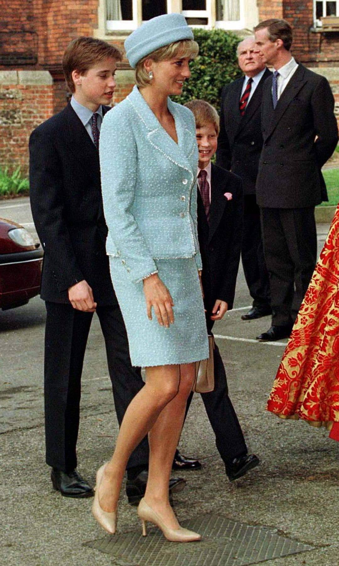 Princess Diana wore a blue Chanel suit to Prince William's confirmation in 1997