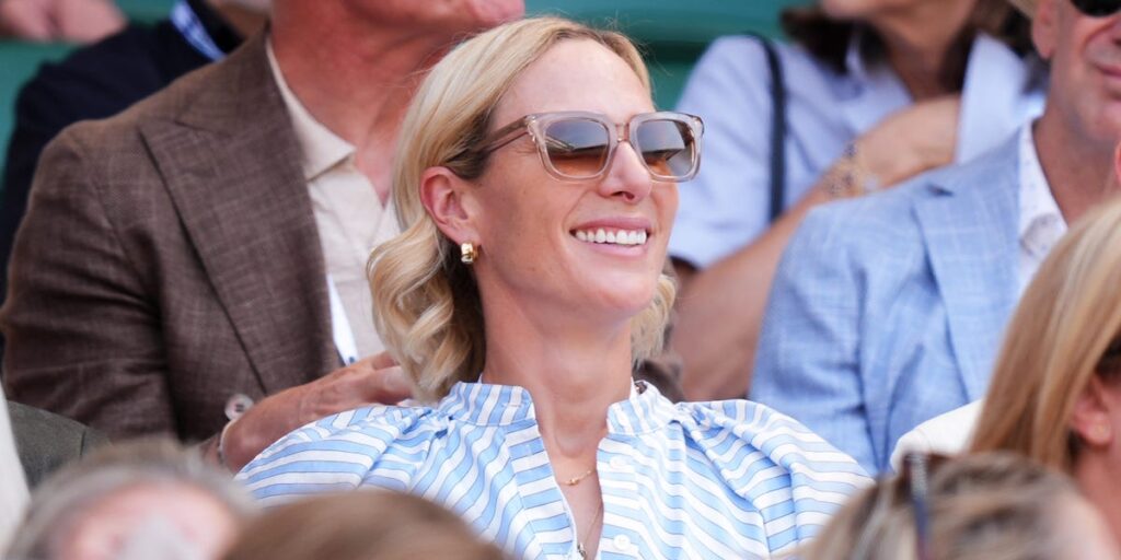 Zara and Mike Tindall Sit With Geri Halliwell-Horner at Wimbledon 2026 Zara and Mike Tindall Sit With Geri Halliwell-Horner at Wimbledon 2026