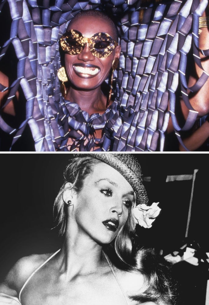 Grace Jones and Jerry Hall in the late '70s
