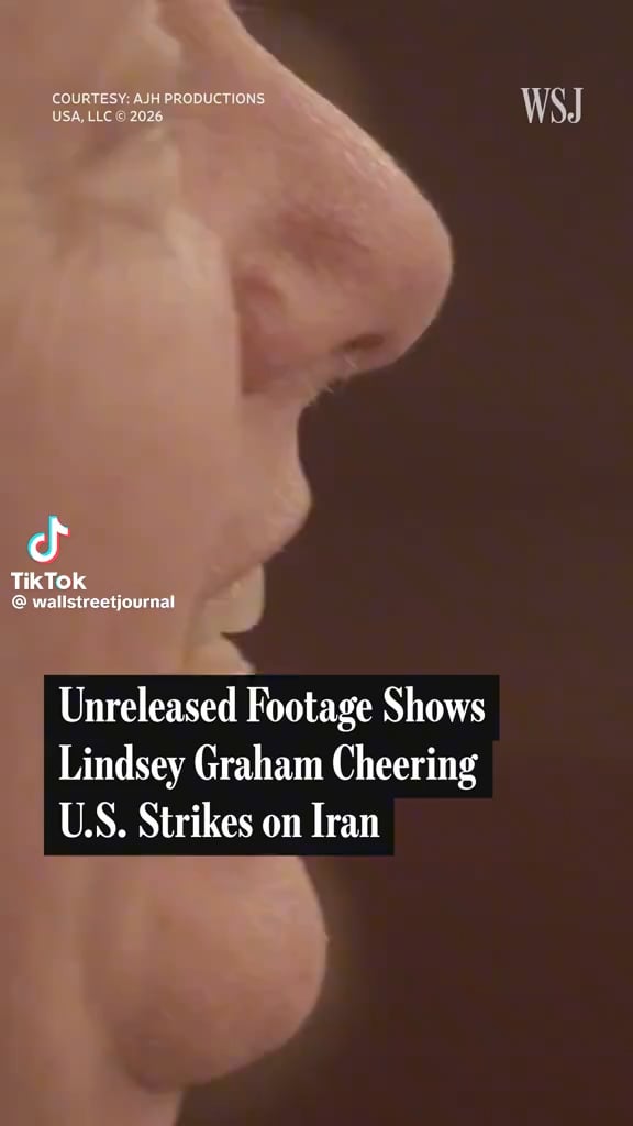 Unreleased documentary footage shows Sen. Lindsey Graham laughing and celebrating the start of the Iran war. Graham's funeral is today.