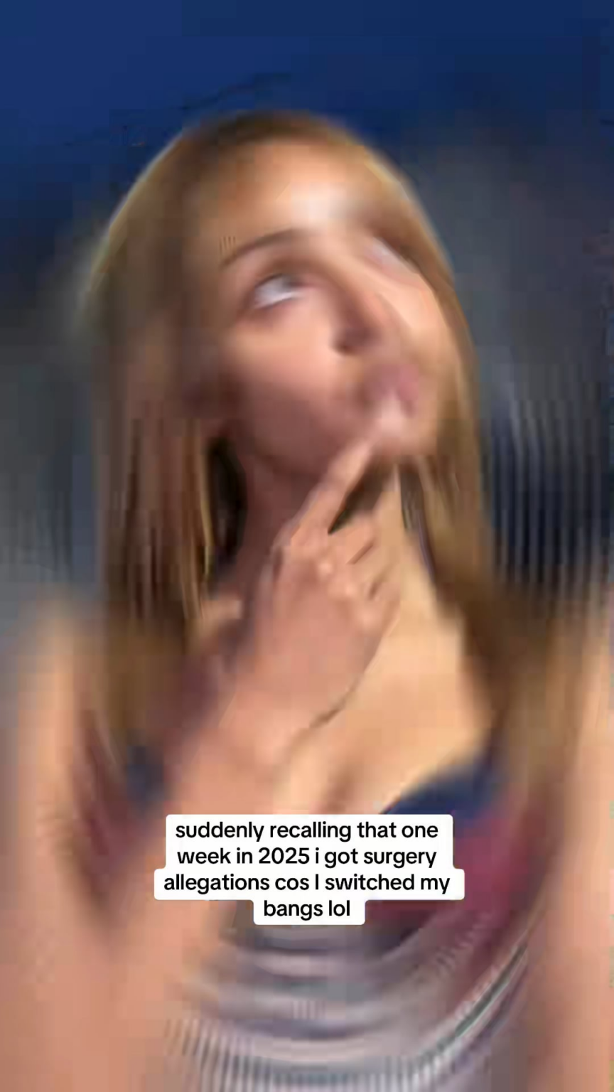 PinkPantheress' tiktok about the time everyone thought she got plastic surgery when all she did was move her bangs