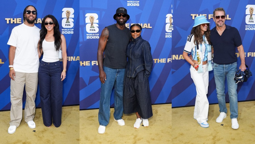 Celebrity Couples Wear White Shoes, Thong Sandals at World Cup Final Couple's Shoe Style at the FIFA World Cup 2026 Final
