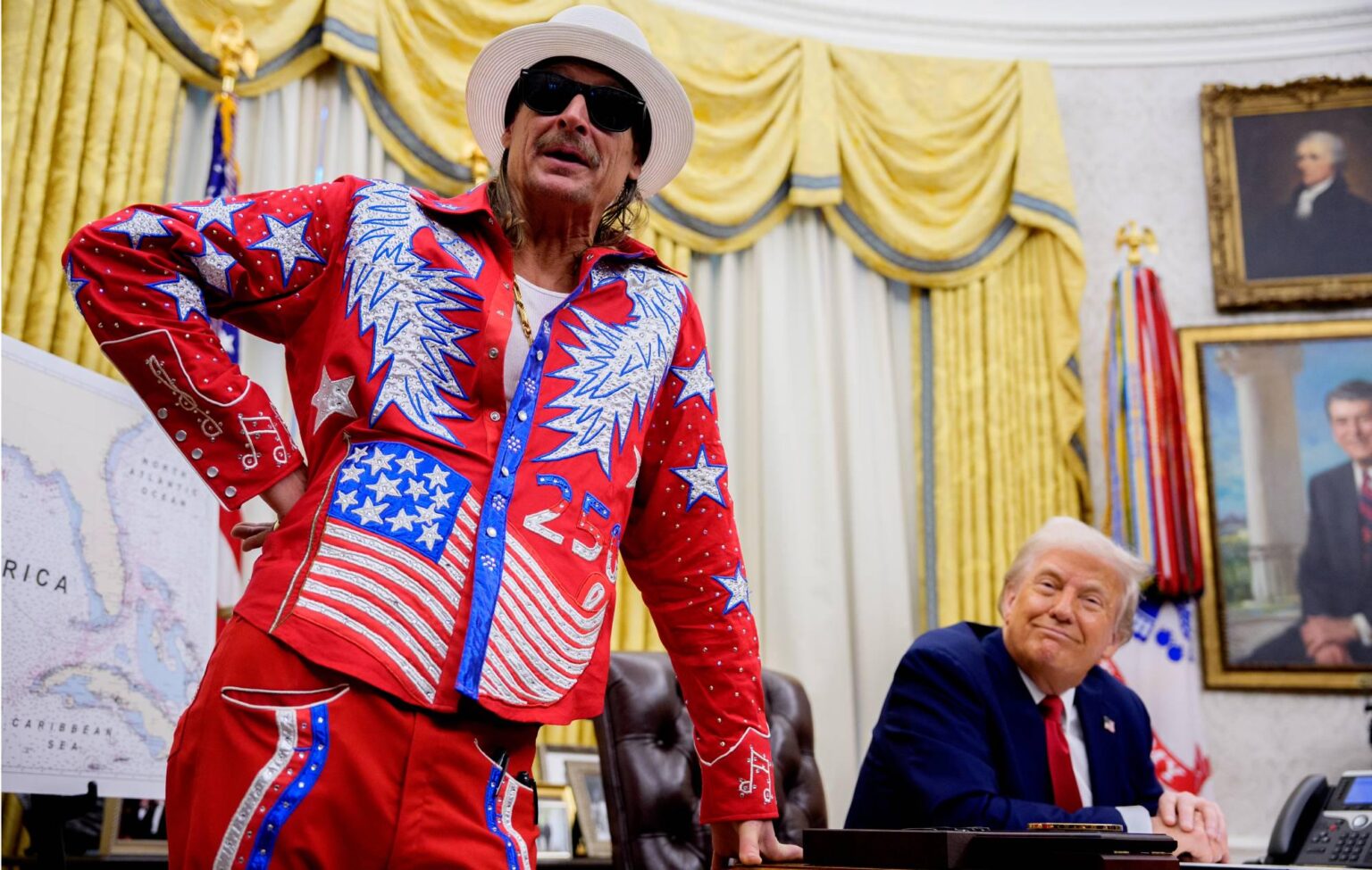 Kid Rock says being friends with Donald Trump gives him "a front row seat to the greatest shit show on Earth”