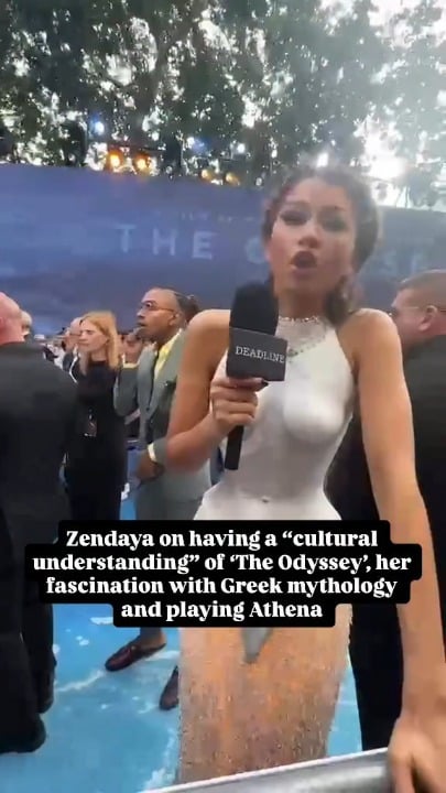Zendaya on having a "cultural understanding" of The Odyssey before reading it,