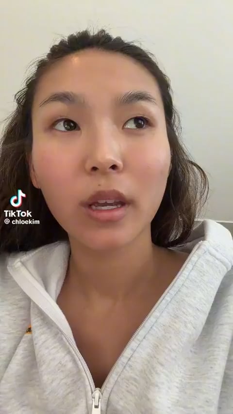 Chloe Kim asking anyone who takes a photo with her and posts it to Facetune her too