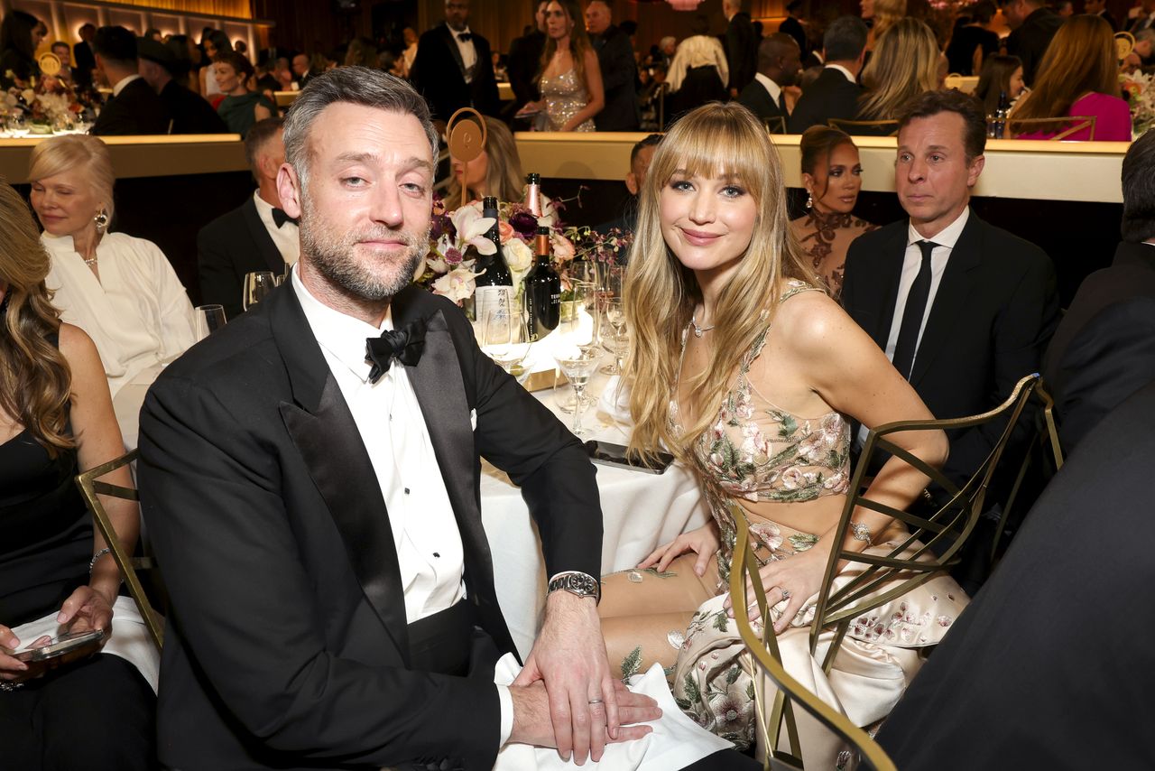 Cooke Maroney and Jennifer Lawrence attend the 83rd Annual Golden Globe Awards at The Beverly Hilton on January 11, 2026Credit: Stewart Cook/CBS via Getty Images