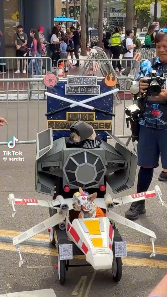 Best 2026 Comic-Con pet cosplay went to Bark Vader and Luke Skywoofer