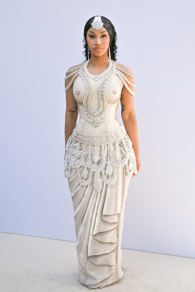 Cardi B attends the Rahul Mishra show.