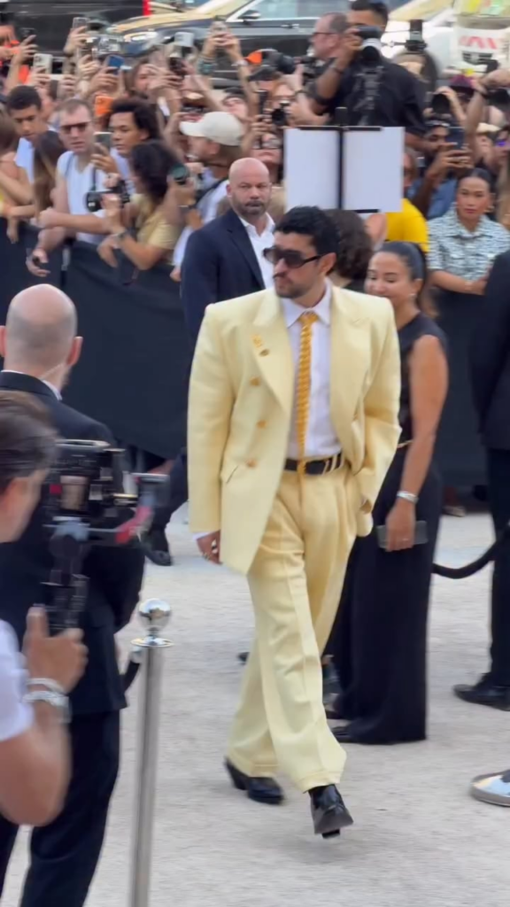 Bad Bunny has arrived in Paris for the Schiaparelli Couture show for Paris Couture Week on July 6th, 2026
