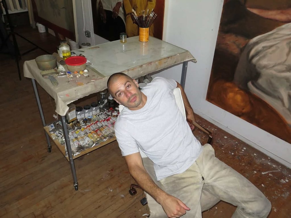 Jason Bard Yarmosky in his art studio in 2024. Photo: @jasonbardyarmosky/Instagram