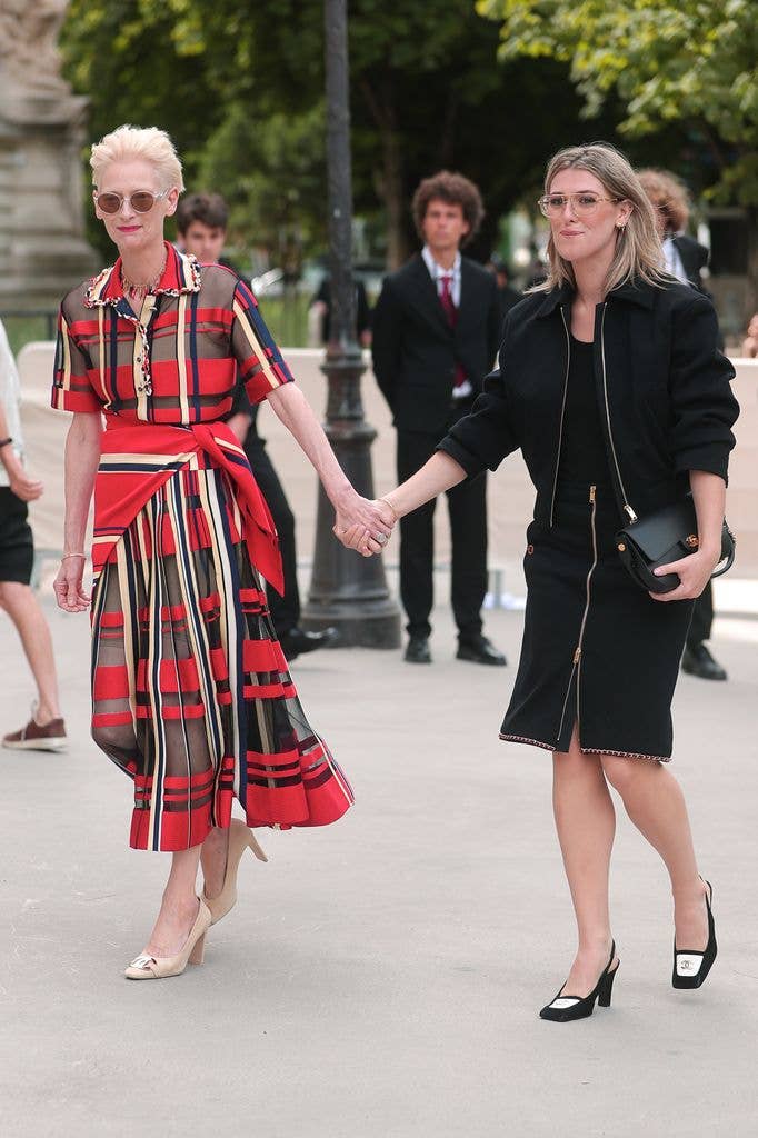 The mother-daughter duo walked hand in hand 