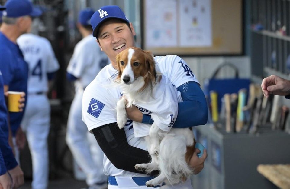 Happy 32nd birthday to dog lover and baseball legend Shohei Ohtani 🐶⚾️