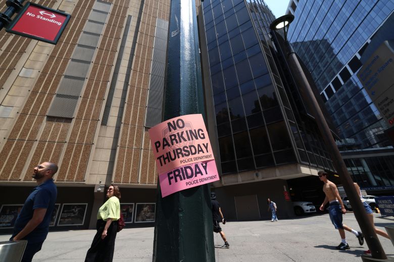 A sign reading