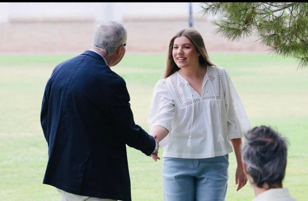 Infanta Sofía and Princess Leonor at the Fundación Ibercaja Campus in Zaragoza, Spain