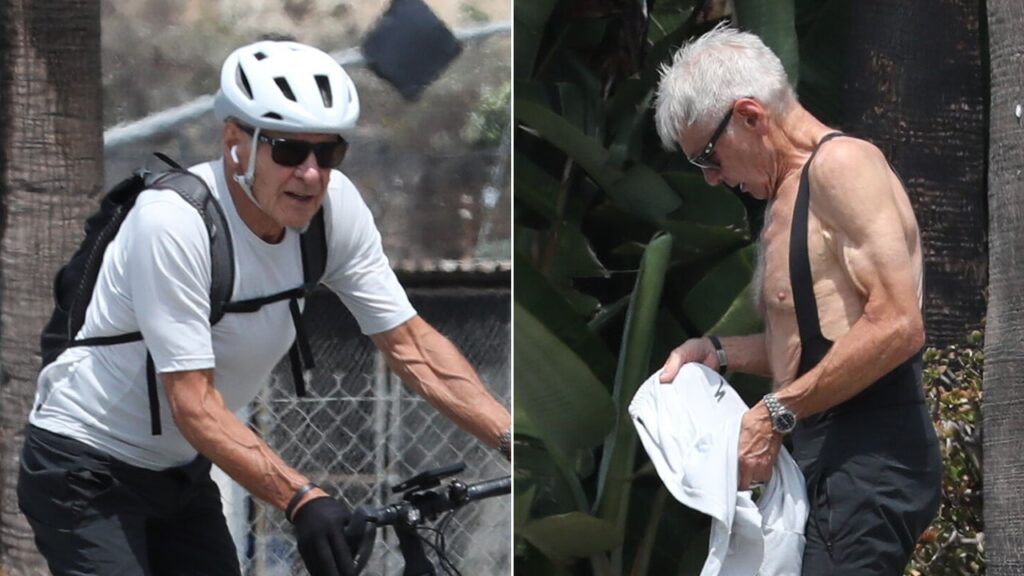 Harrison Ford shows off impressive physique at 83 during solo bike ride Harrison Ford shows off impressive physique at 83 during solo bike ride
