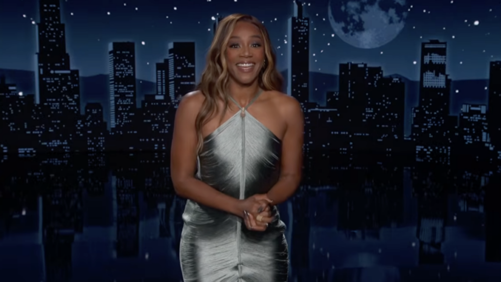 Tiffany Haddish takes a parting jab at Trump on final Jimmy Kimmel guest host night