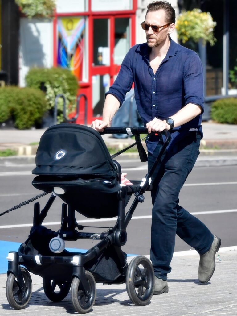 Tom Hiddleston (+baby and dog) in London (June 2026)