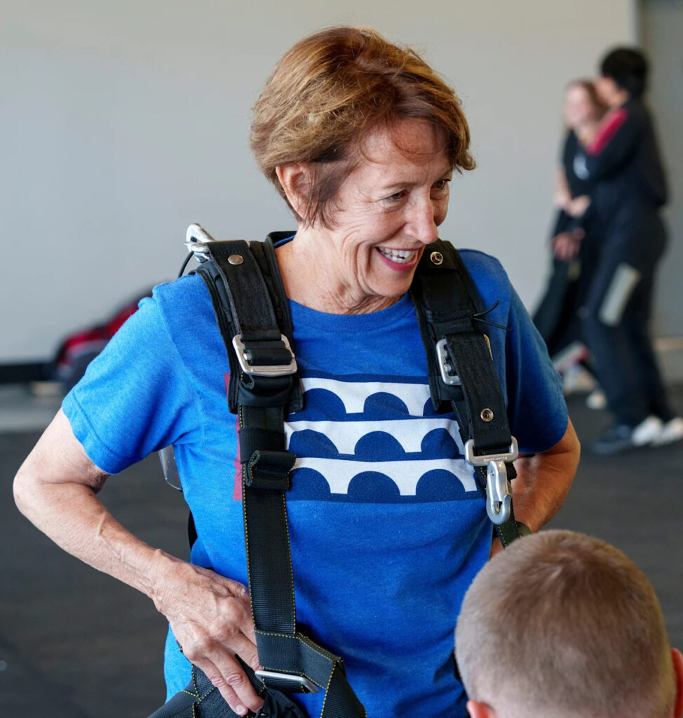 See celebrities skydiving to raise money for Above + Beyond Cancer Apple App Store