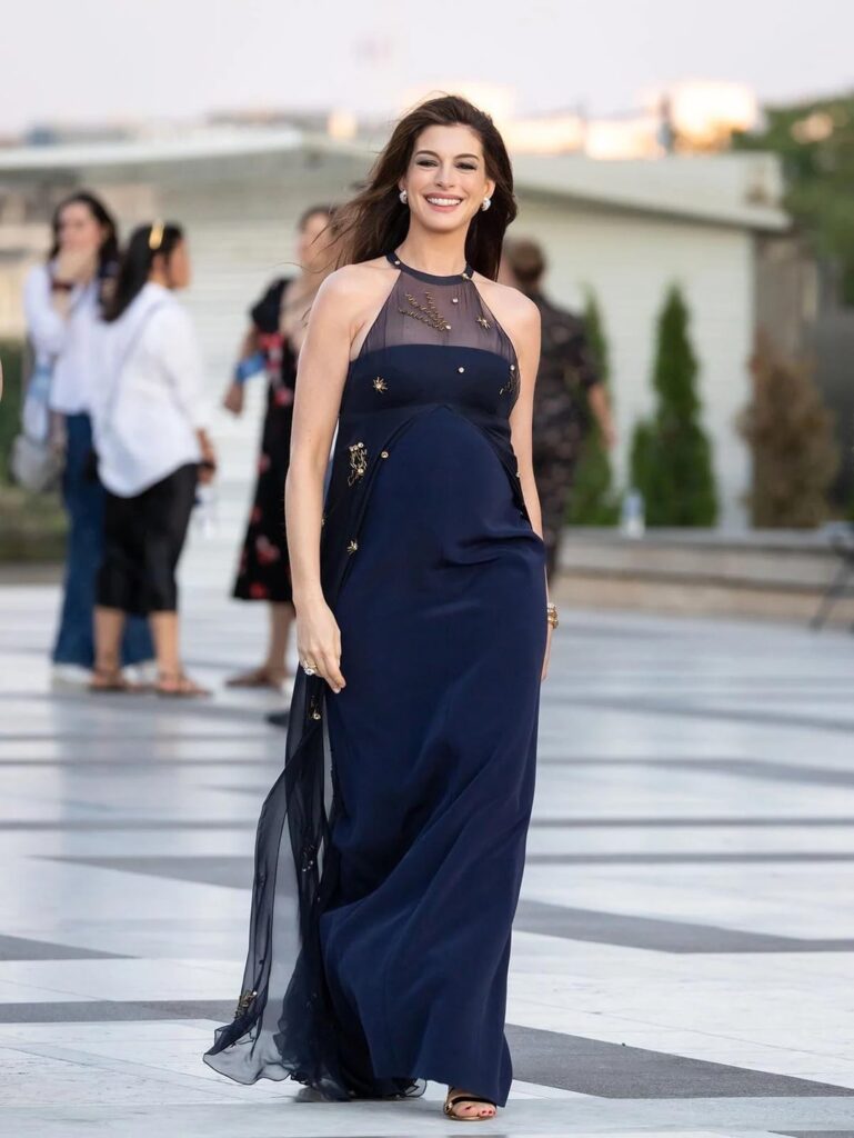 Anne Hathaway in Prada, attends 'The Odyssey' Paris Photocall at Trocadero Square in Paris (July 8th, 2026)