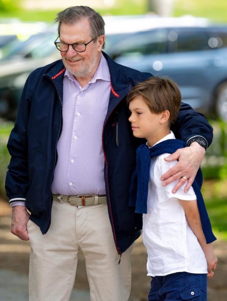 Prince Oscar of Sweden and his paternal grandfather, Ollie Westling Prince Oscar of Sweden and his paternal grandfather, Ollie Westling