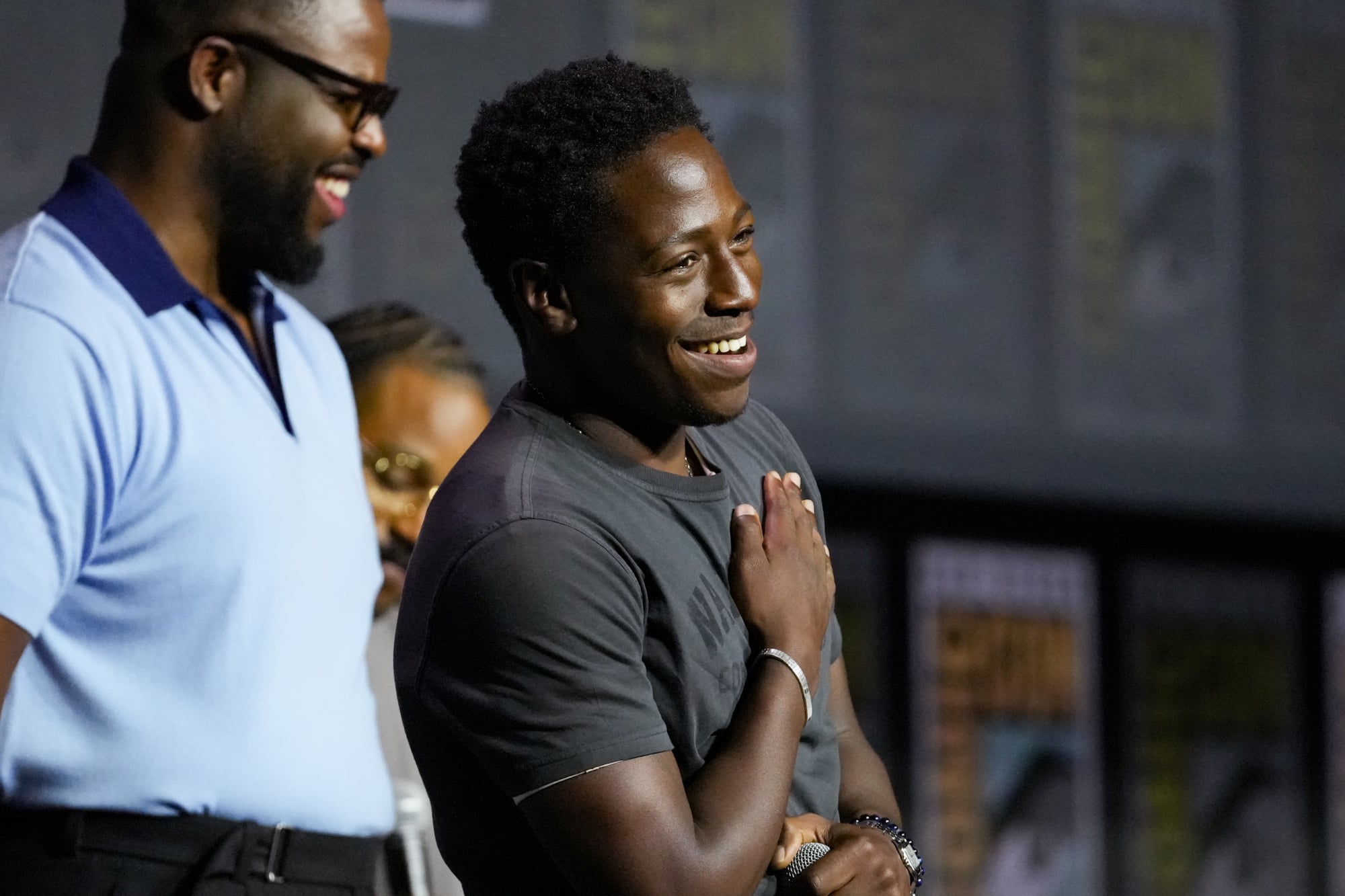 David Jonsson is announced as the new Black Panther at the Marvel Studios panel at the 2026 Comic-Con