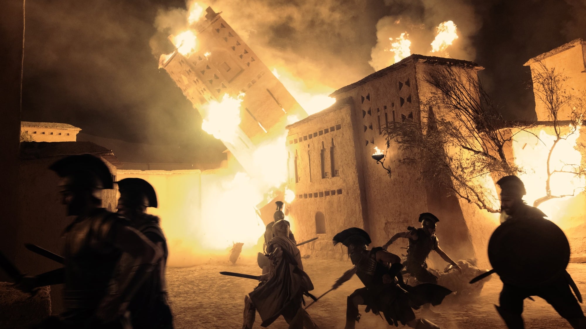 The sack of Troy in Christopher Nolan's "The Odyssey."
