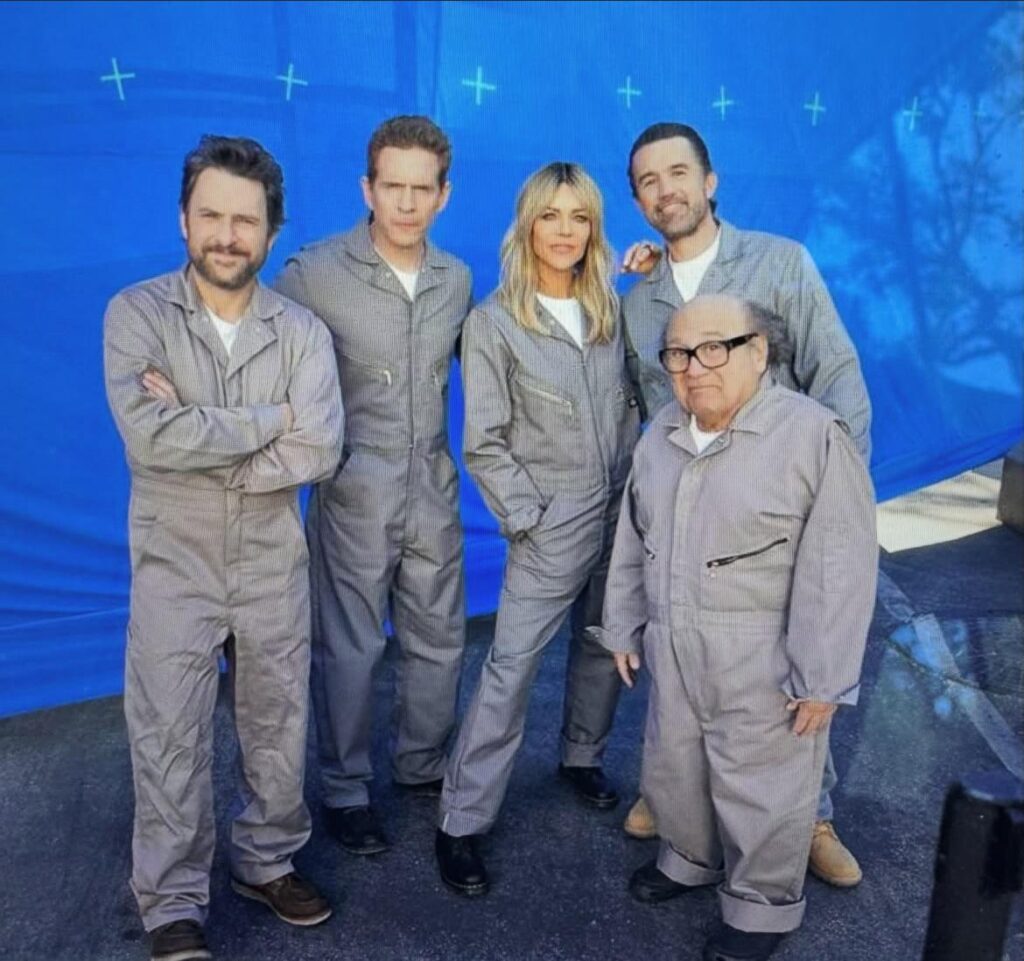 Kaitlin Olson shared a photo from the set of It’s Always Sunny in Philadelphia Season 18 (premieres August 17th)