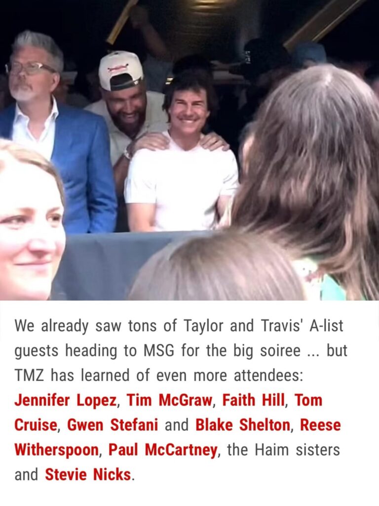 Tom Cruise spent his birthday at the Travis Kelce and Taylor Swift wedding per TMZ. Tom Cruise was previously spotted at the Eras Tour in the VIP tent with Travis Kelce in ‘24.