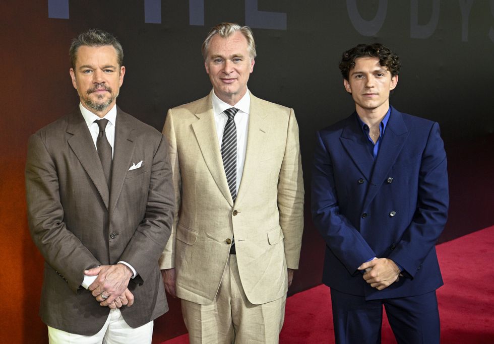 Matt Damon, Christopher Nolan and Tom Holland