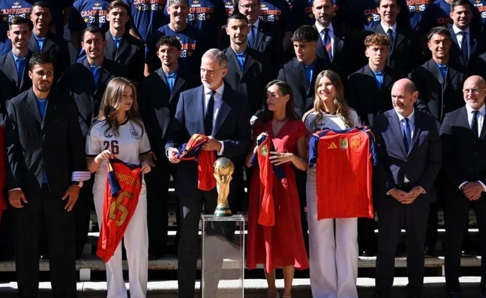 Spanish Royal Family welcome the Spanish national team at the Palacio de la Zarzuela after their second World Cup win