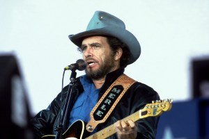 Singer and musician Merle Haggard performs, Champaign, Illinois, September 22, 1985. (Photo by Paul Natkin/Getty Images)