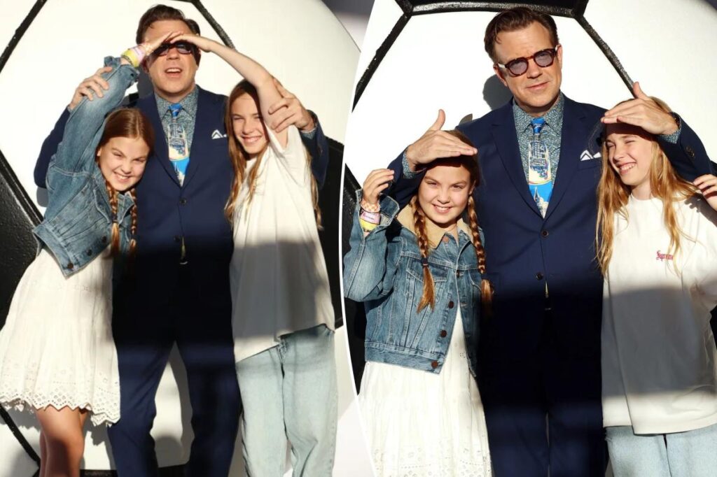 Jason Sudeikis and Olivia Wilde's kids look all grown up in rare red carpet appearance for 'Ted Lasso'