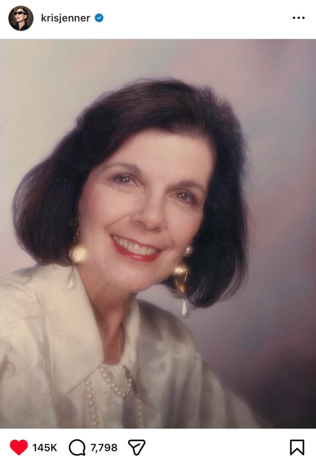 Kris Jenner's mom Mary Jo "MJ" passed away today at the age of 91