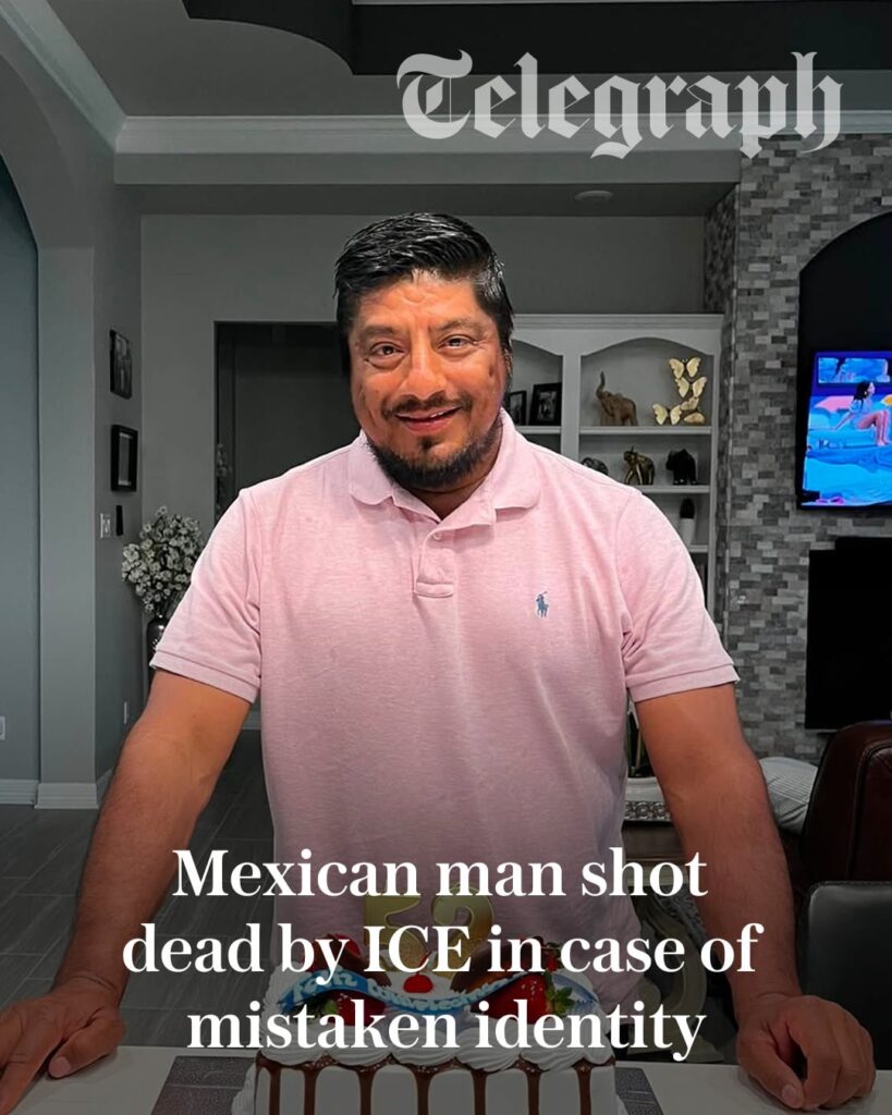 Lorenzo Salgado Araujo, a father of three, was fatally shot by ICE agents while on his way to work in Houston on Tuesday.⁠
