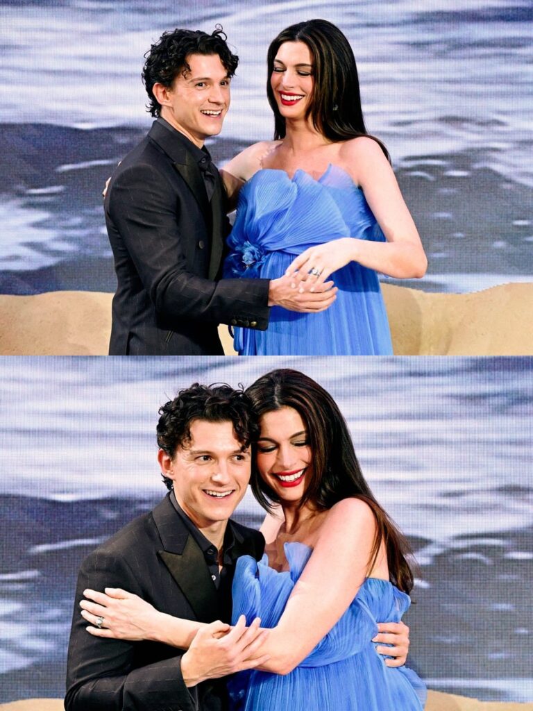 Tom Holland and Anne Hathaway at the premiere of "The Odyssey" in London (July 6, 2026)