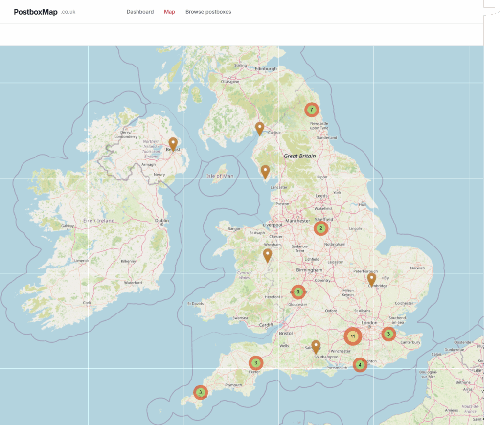 Tracking the spread of King Charles III postboxes across the UK