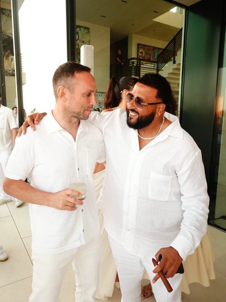 Michael Rubin and DJ Khaled attend Michael Rubin's white party in Bridgehampton