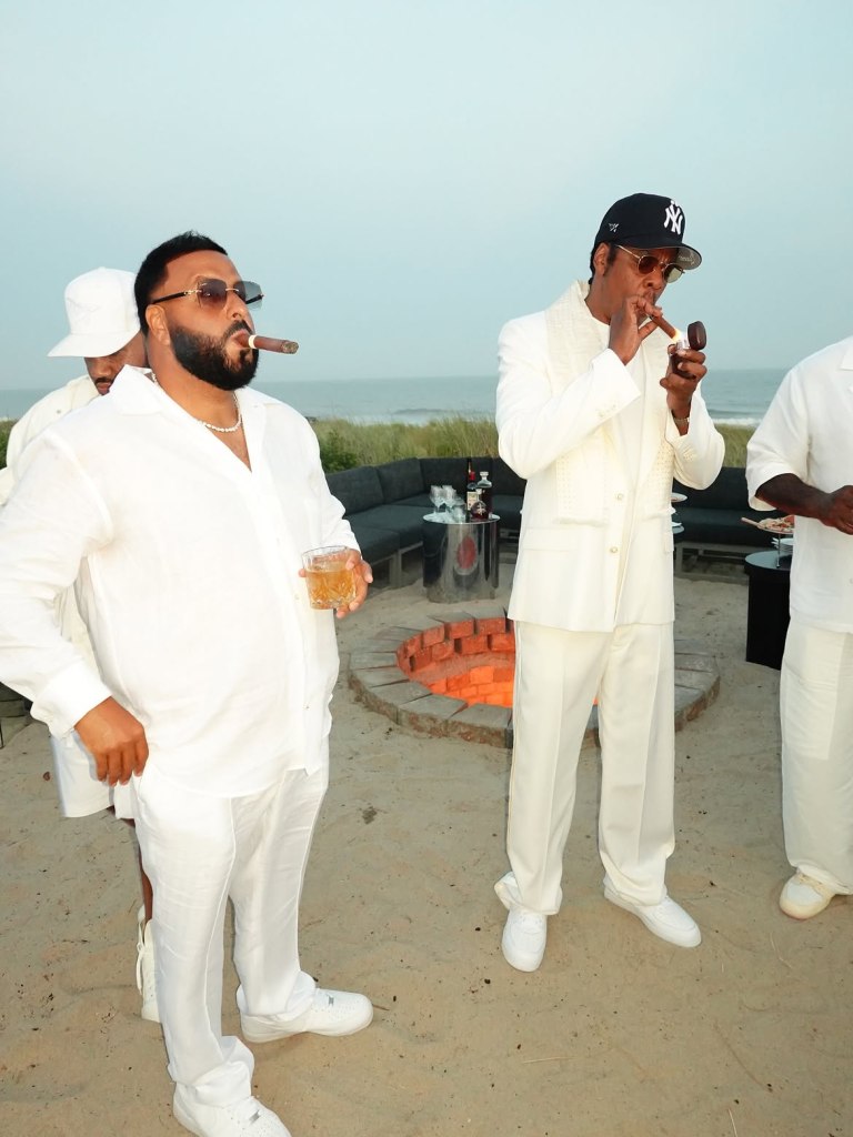 DJ Khaled and Jay-Z attend Michael Rubin's white party in Bridgehampton