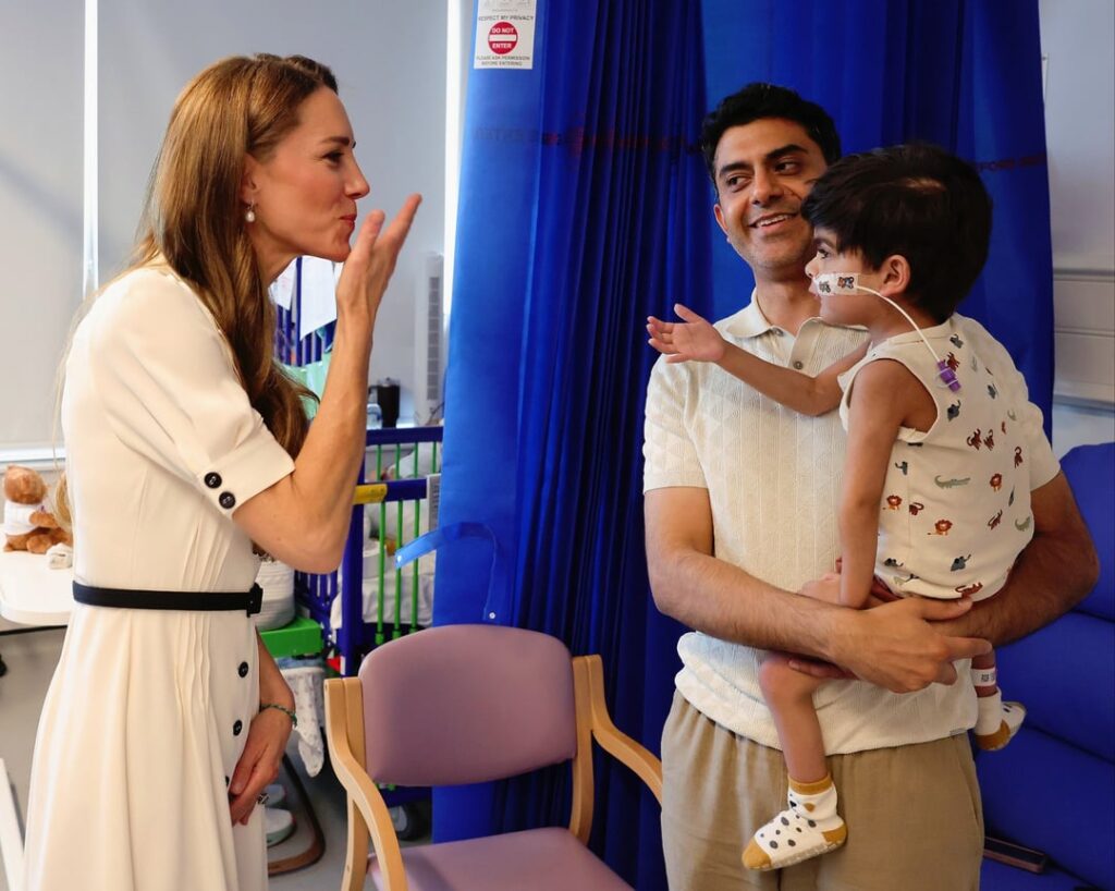 Princess Kate visiting Evelina London children's hospital today
