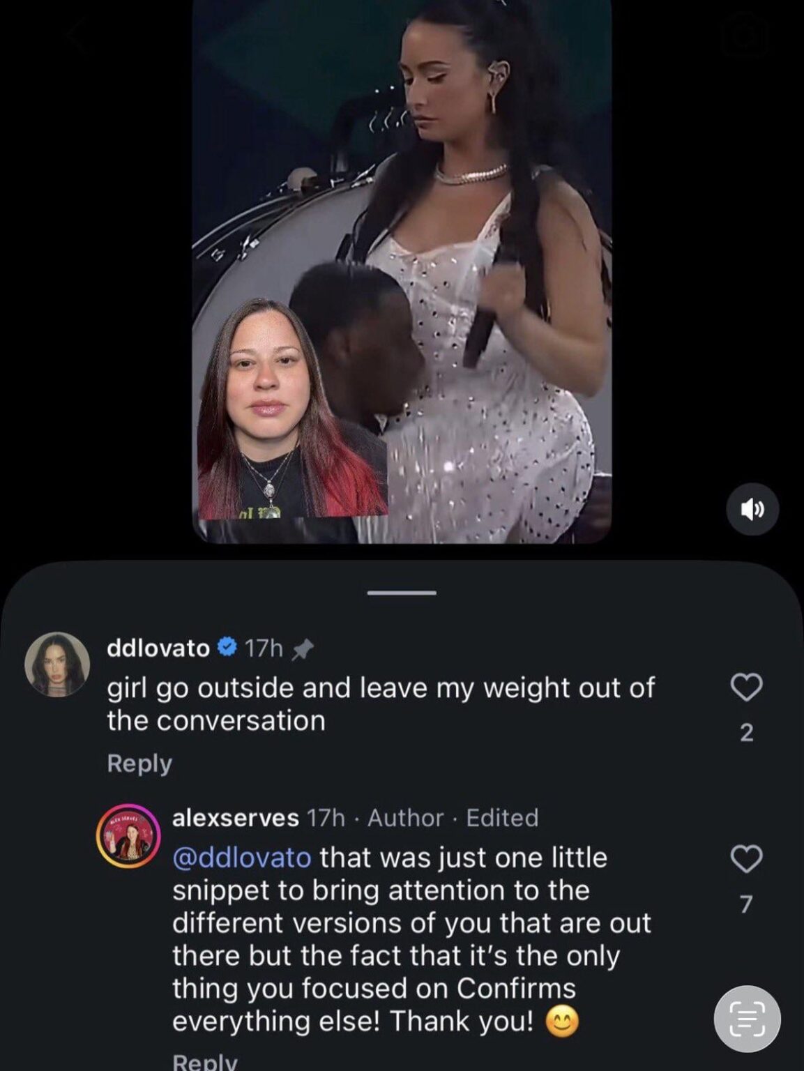 Demi Lovato responds to ridiculous content creator who claimed Demi was replaced by a clone: “girl go outside and leave my weight out of the conversation"