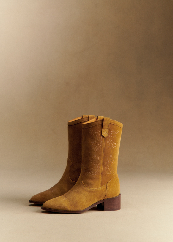Ivana Low Boots - Tan - Bovine Leather - S&eacute;zane