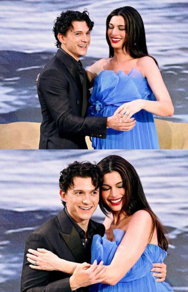 Anne Hathaway says she hopes her children grow up to be like Tom Holland.