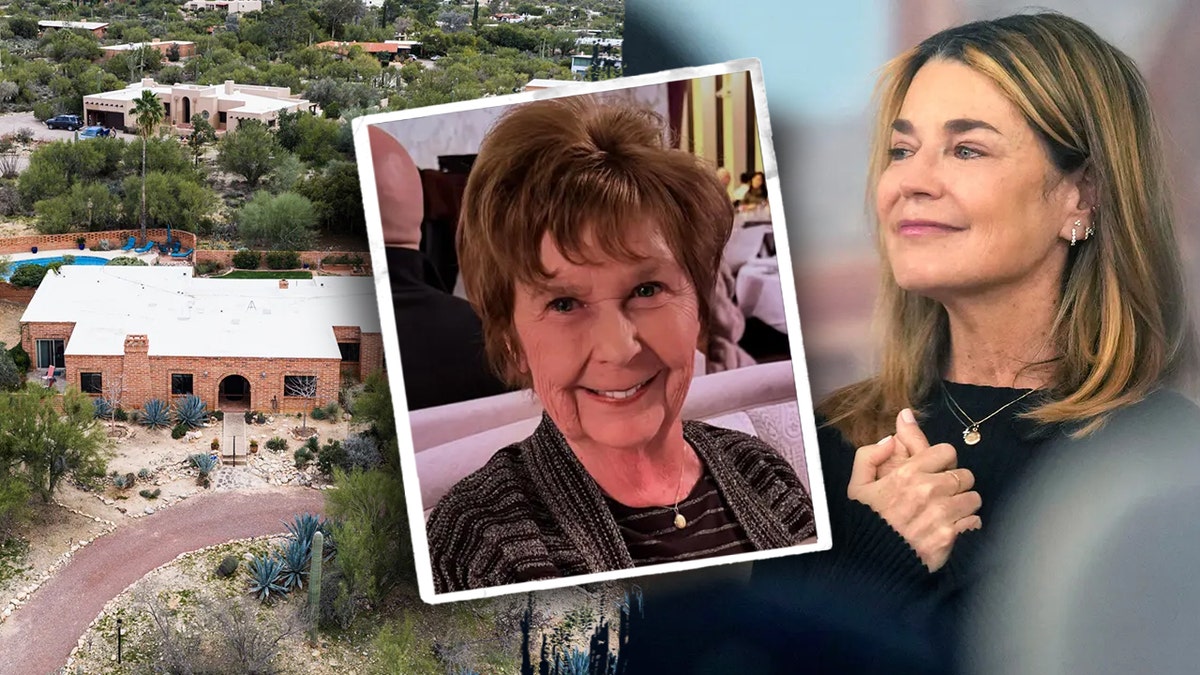 Composite image showing Savannah Guthrie, her mother Nancy Guthrie, and an aerial view of the Arizona home where she disappeared amid a suspected kidnapping investigation
