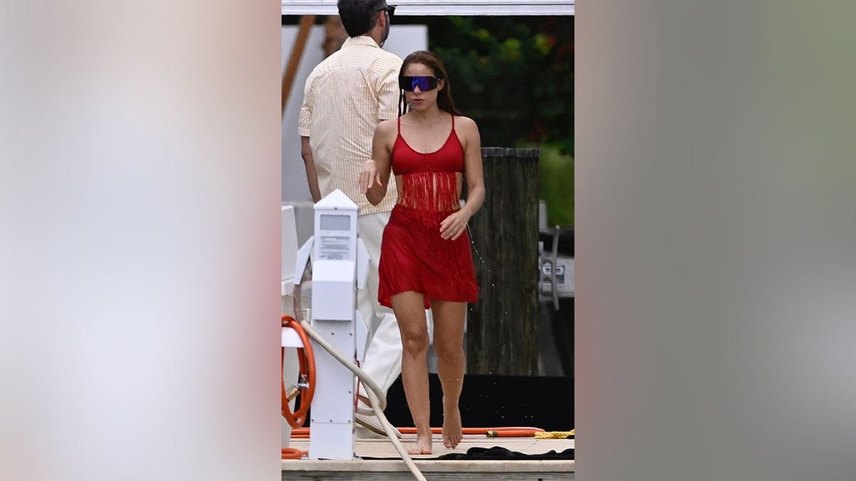 Shakira in a red bikini in Miami, Florida in July 2026.