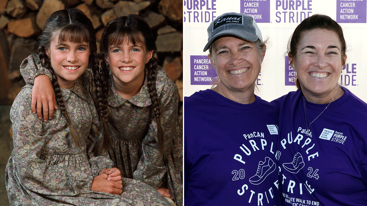 A split of Sidney and Rachel Lindsay Greenbush on Little House on the Prairie. 