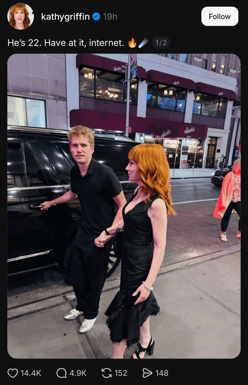 Kathy Griffin (65) hard launches 22-year-old boyfriend: ‘He’s 22. Have at it, internet.’