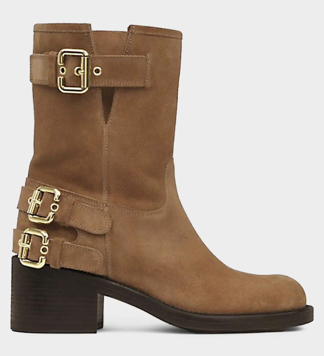 Chlo&eacute;, Dakota Suede Moto Ankle Boots