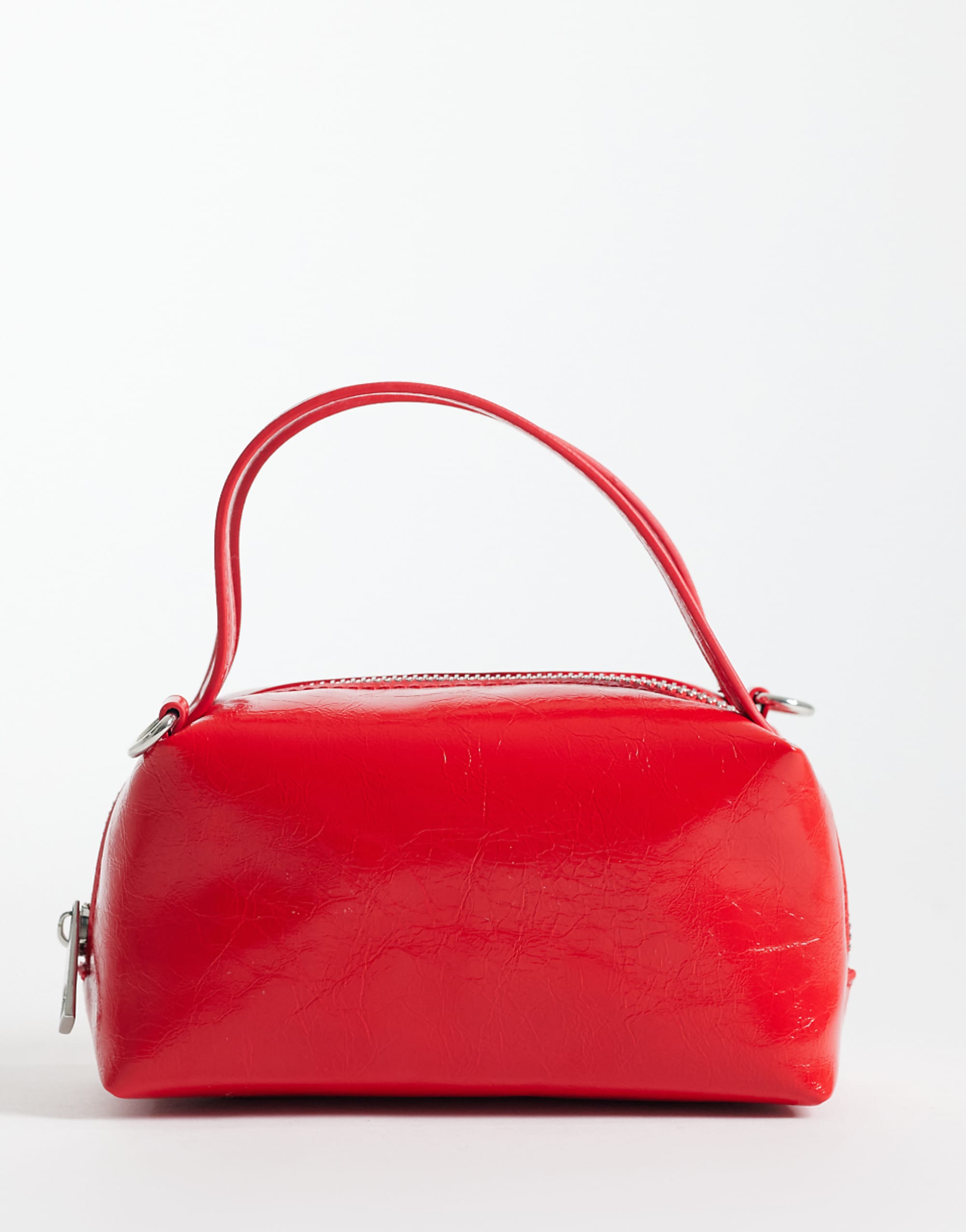 Asos Design Textured Mini Grab Cross Body Bag With Detachable Strap in Red