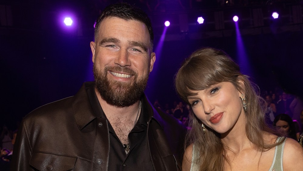 Taylor Swift’s MSG Rehearsal Dinner: Selena Gomez, Gigi Hadid, More Travis Kelce in Tom Ford and Taylor Swift in Wiederhoeft at the 2026 iHeartRadio Music Awards on March 26 in Los Angeles.