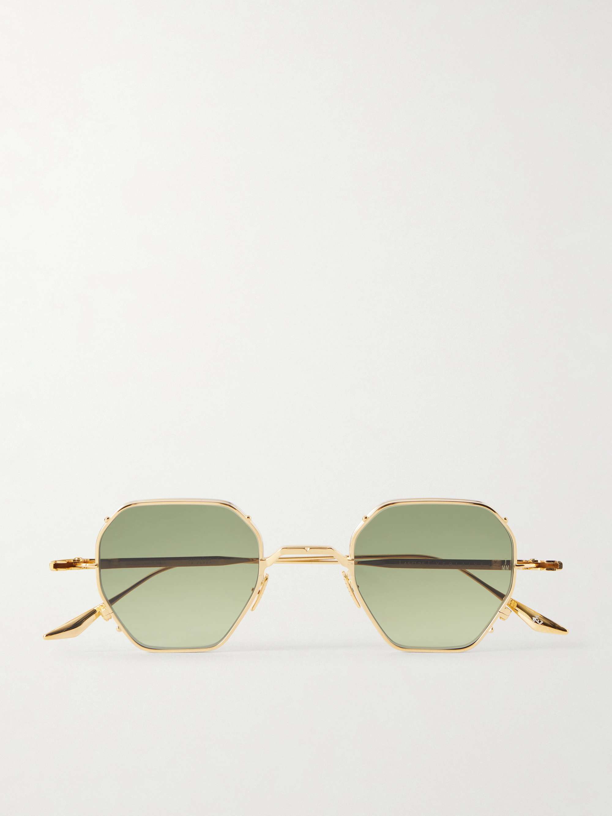 Verlaine Round-Frame Gold-Tone Sunglasses